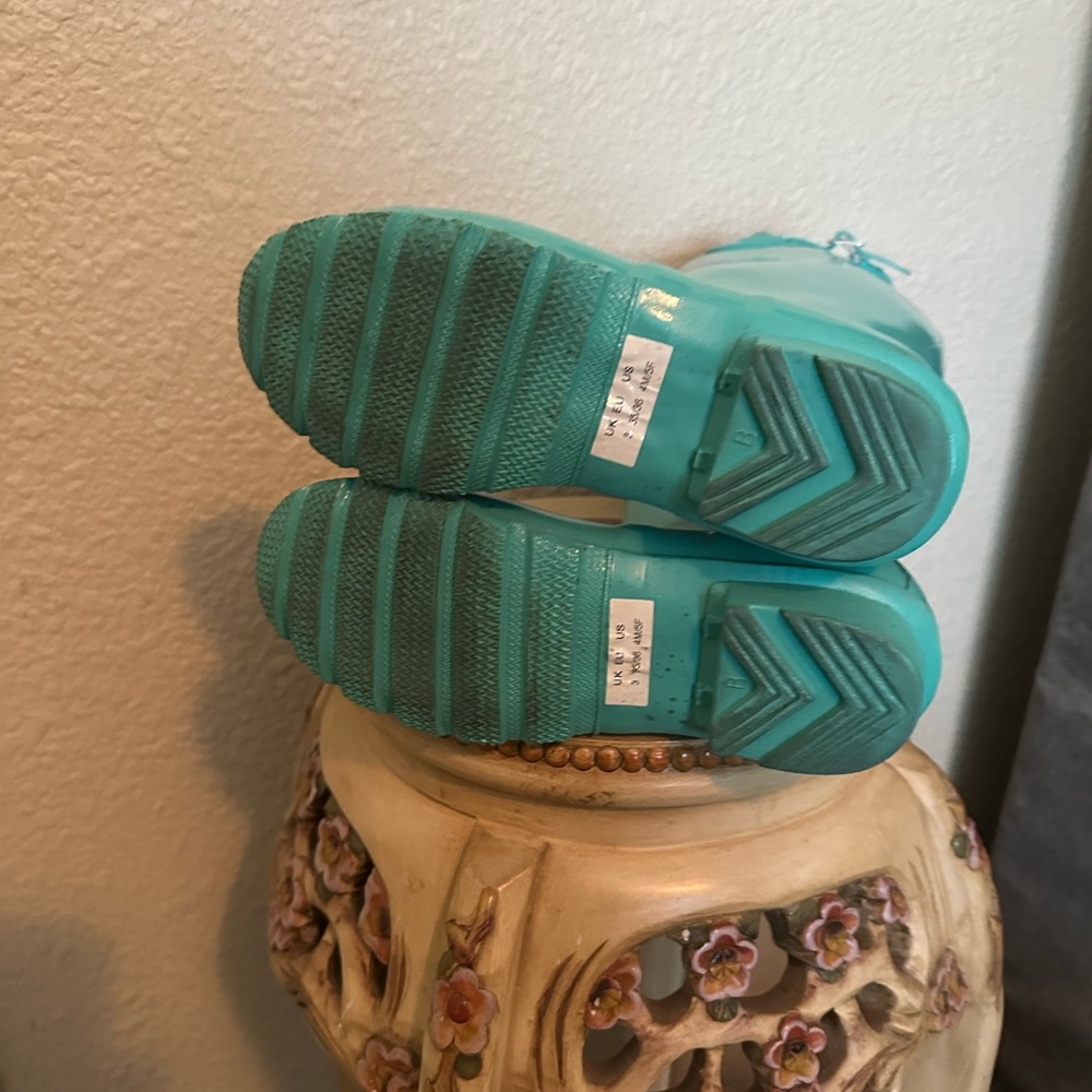Hunter rain boots 🌧️turquoise UK 3 US 5 - Picture 6 of 11